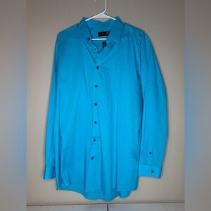 JF J.Ferrar Vibrant Blue Dress Shirt 34/35